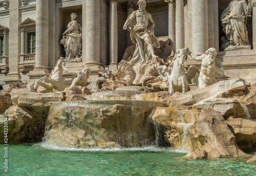 fountain di trevi in historic center of Rome, Italy