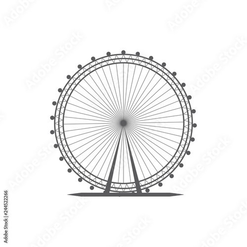 London eye icon. London eye icon vector. Linear style sign for mobile concept and web design. vote symbol illustration. London eye vector graphics - Vector 