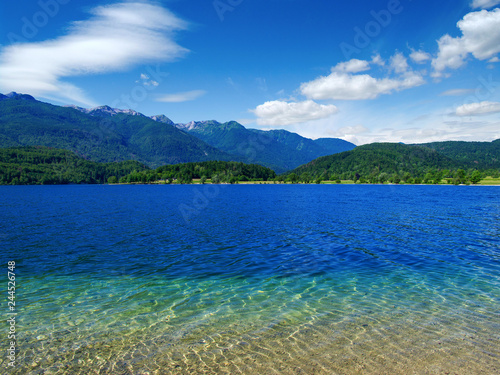 Mountain lake water