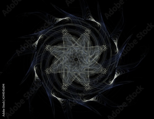 Abstract fractal wreckage digital artwork for creative graphic design