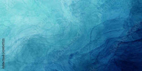 Abstract watercolor paint background by teal color blue and green with liquid fluid texture for background, banner