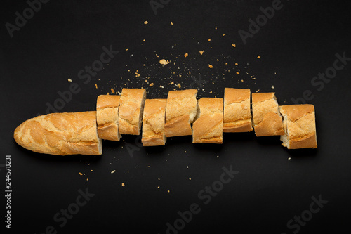 baguette on black