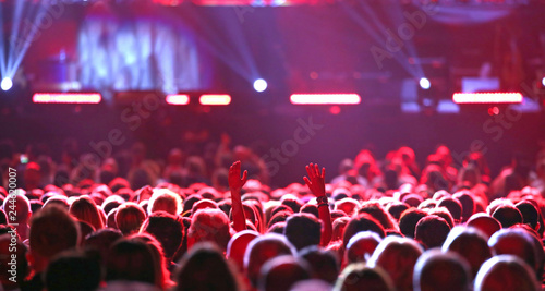 many girls and boys at concert