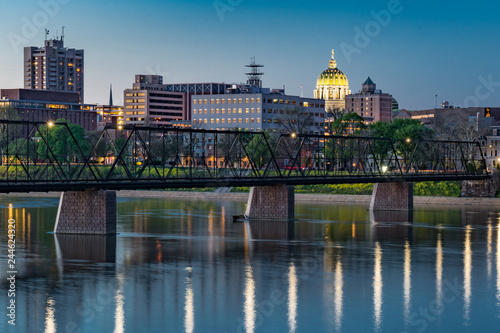 Harrisburg, Pennsylvania Night Skyline