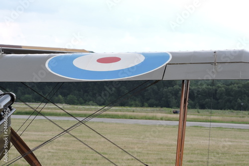 A wing of a biplane bomber