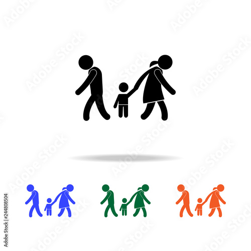 child's removal from parents multicolor icons