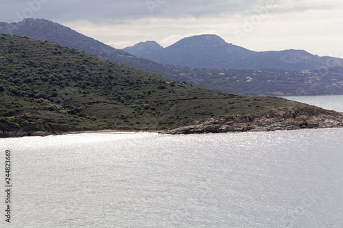 Landscape at the coast in Northern Corsica near Ile Rousse.