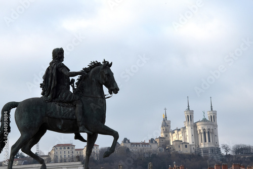 statue of Ludovic XIV in Lyon france