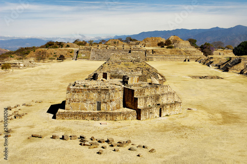 Monte Albán- a large pre-Columbian archaeological site in Mexican state of Oaxaca 