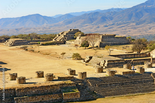 Monte Albán- a large pre-Columbian archaeological site in Mexican state of Oaxaca 