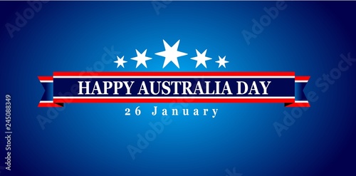 Australia Day background vector illustration with Australia map