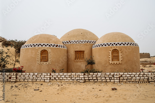 mud brick house in siwa oasis, egypt