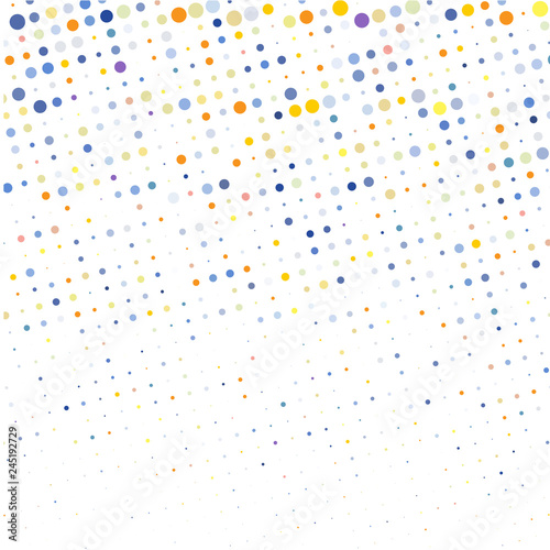  The bright colorful dots on a white background. 