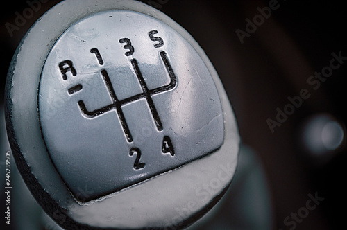 car interior gray shifter number controller