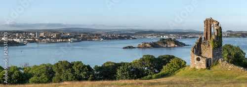 Veiw over Plymouth Sound from Mount Edgecumbe Country Park, Devon