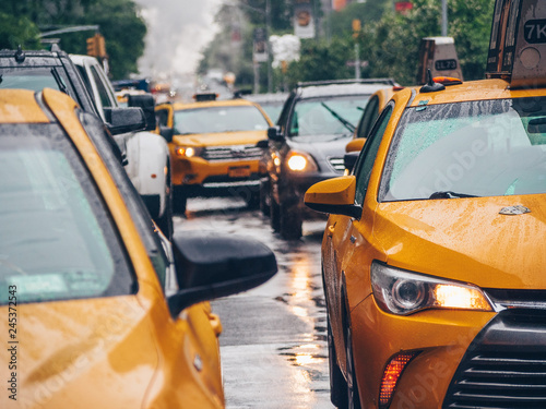 Yellow cabs on the streets