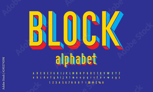 Modern trendy alphabet design 