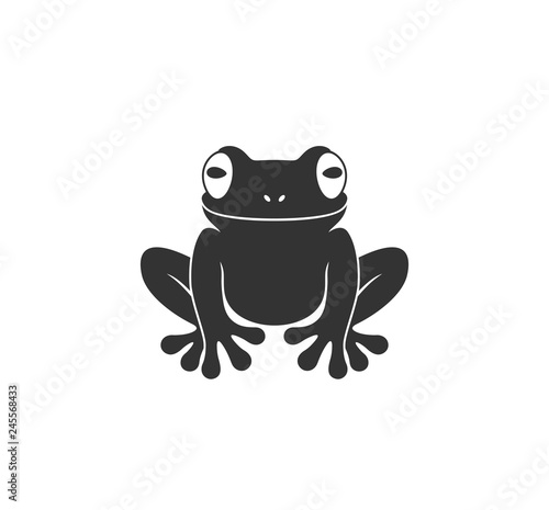 Tree frog. Isolated frog on white background