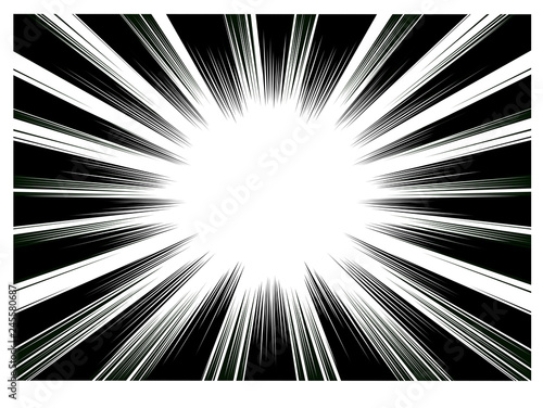 colorful Comic and manga books speed lines background. light explosion background. vector illustration design