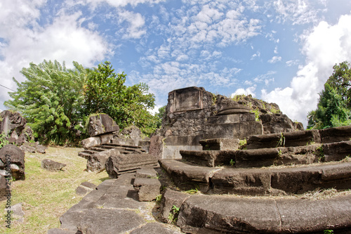 Ruins of the church of Saint-Pierre destroyed by Mount-Pelee eruption in 1902 - Martinique, FWI