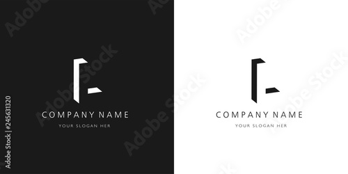 L logo letter design 