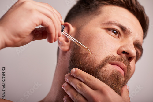 portrait of handsome bearded man