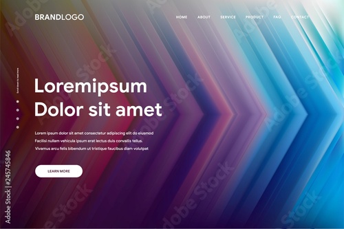 Vector illustration of Abstract gradient background and Minimal modern design for Landing page template