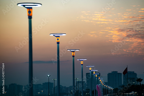 Lighting equipment in street, Led lamp.