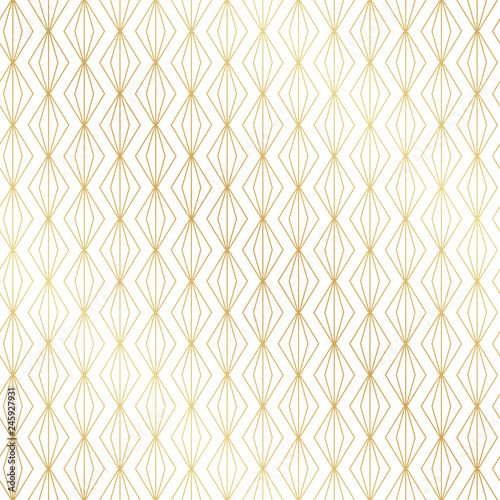 Seamless Art Deco geometric line pattern background