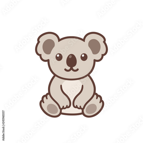 Cute cartoon koala