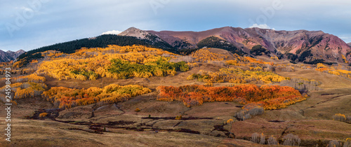 Colorful Colorado Scenic Landscape Beauty. Crested Butte, Colorado Panorama.