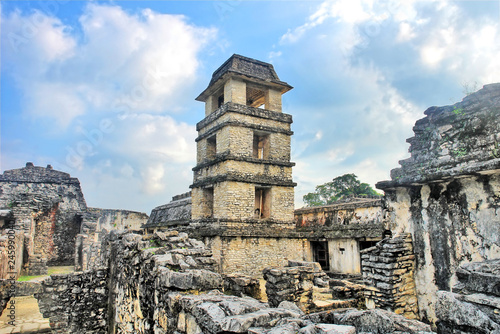 The Palace Observation Tower in the Palace of Palenque 