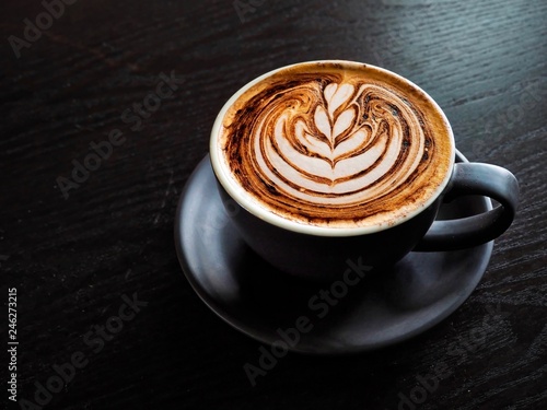 Cappuccino With Beautiful Latte Art