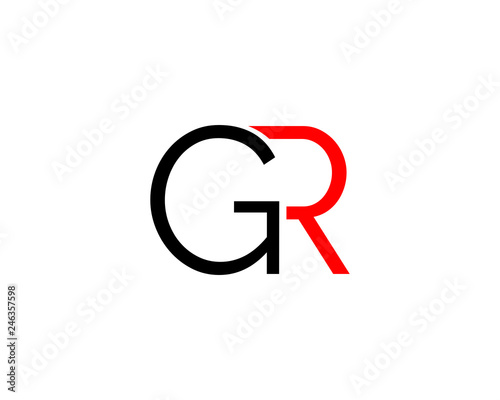 Initial Letter GR Logo Template Design