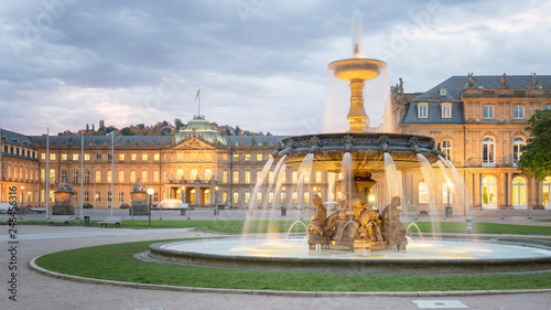 Morning View of Stuttgart Schlossplatz