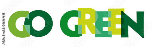 go green - vector of stylized greenly font