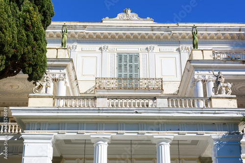 Achilleion palace in Corfu Island, Greece, built by Empress of Austria Elisabeth of Bavaria, also known as Sisi