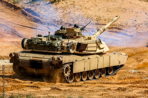 Tank in military training Saber Strike in Latvia.