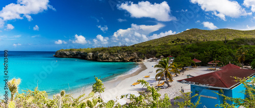 The pristine Grote Knip beach on the tropical Island of Curacao
