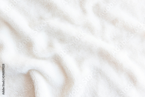 White delicate soft background of plush fabric