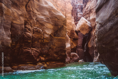 The Mujib Reserve of Wadi Mujib is the lowest nature reserve in the world, located in the mountainous landscape to the east of the Dead Sea