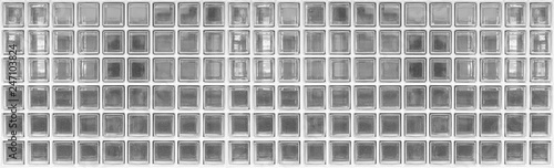 Panorama of glass block wall pattern and seamless background