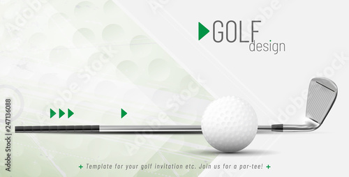 Template for your golf design with sample text
