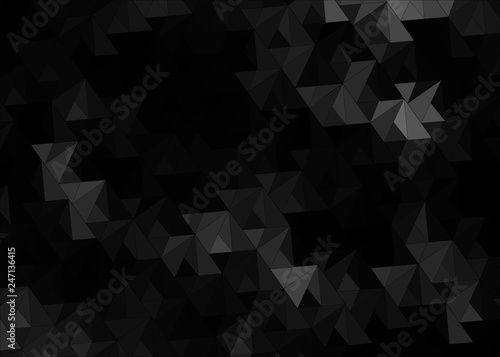 black abstract background with triangles