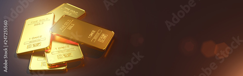 Gold bar close up shot. wealth business success concept..