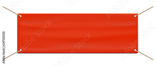 Tarpaulin Advertising Banner - Orange Editable Vector Illustration - Isolated On White Background