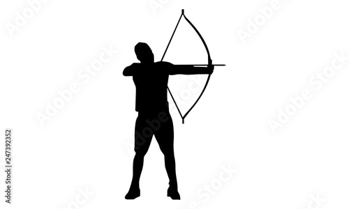 picture of a male archer silhouette.