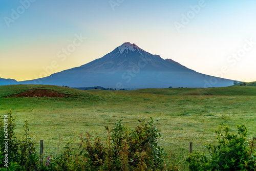 cone volcano mount taranaki at sunrise, new zealand 4