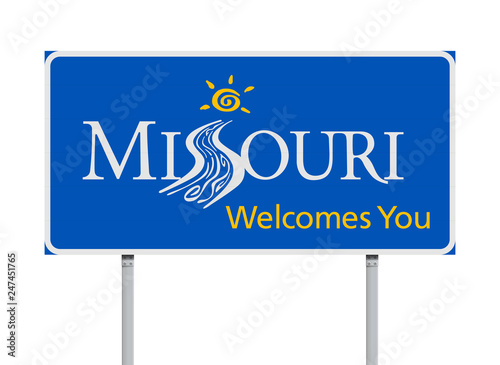 Welcome to Missouri road sign