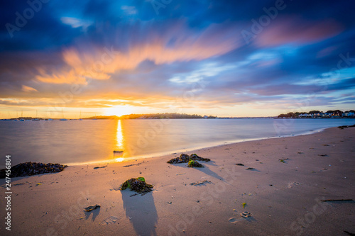 Sunset over Poole Harbour and Brownsea Island